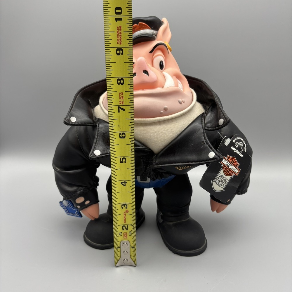 Vintage Retired Harley Davidson Motorcycle Biker Johnny Piglet Boar Hog Mascot - Picture 9 of 10
